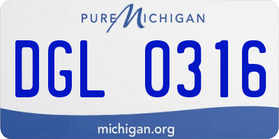 MI license plate DGL0316