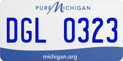 MI license plate DGL0323