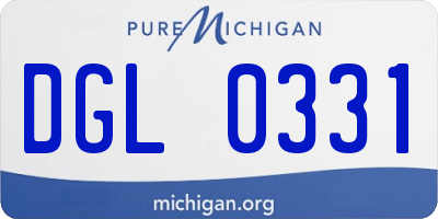 MI license plate DGL0331