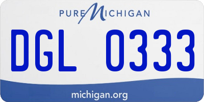 MI license plate DGL0333