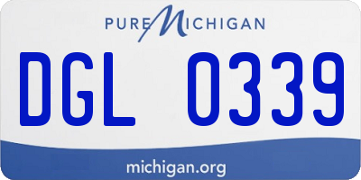 MI license plate DGL0339