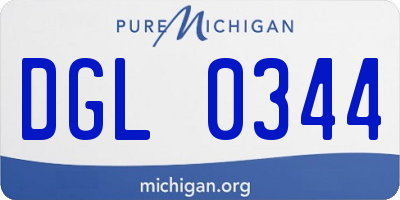 MI license plate DGL0344