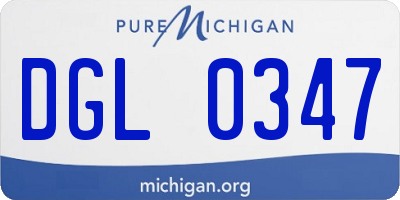MI license plate DGL0347