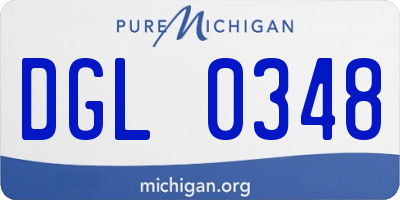 MI license plate DGL0348