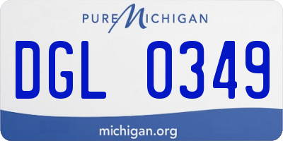 MI license plate DGL0349