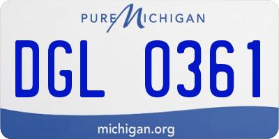 MI license plate DGL0361