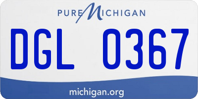 MI license plate DGL0367