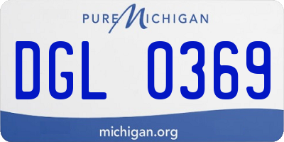 MI license plate DGL0369