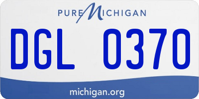 MI license plate DGL0370