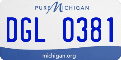 MI license plate DGL0381