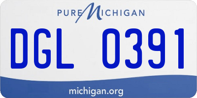 MI license plate DGL0391