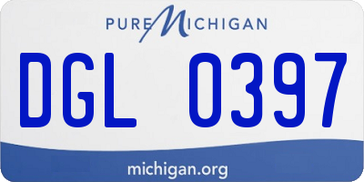 MI license plate DGL0397