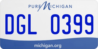 MI license plate DGL0399
