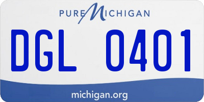 MI license plate DGL0401