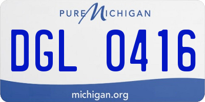 MI license plate DGL0416