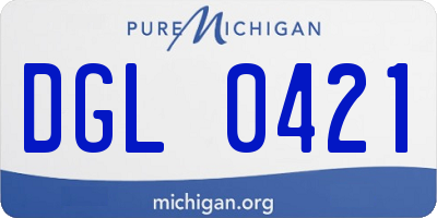 MI license plate DGL0421