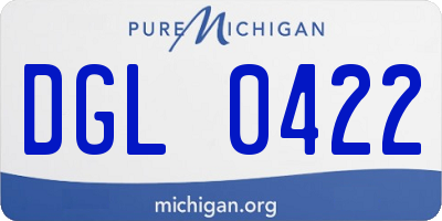 MI license plate DGL0422