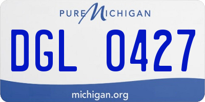 MI license plate DGL0427