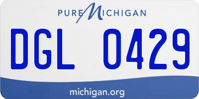 MI license plate DGL0429