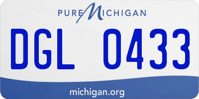 MI license plate DGL0433