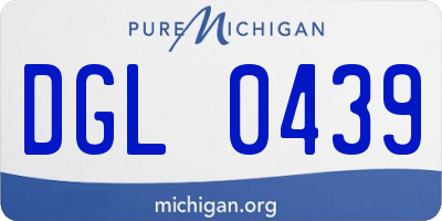 MI license plate DGL0439