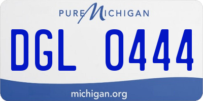 MI license plate DGL0444