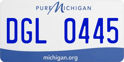 MI license plate DGL0445