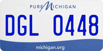 MI license plate DGL0448