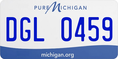 MI license plate DGL0459