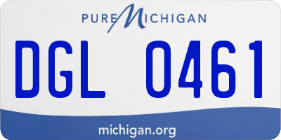 MI license plate DGL0461