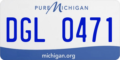 MI license plate DGL0471
