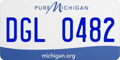MI license plate DGL0482