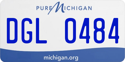 MI license plate DGL0484