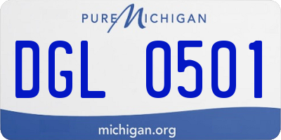 MI license plate DGL0501
