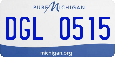 MI license plate DGL0515