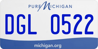 MI license plate DGL0522