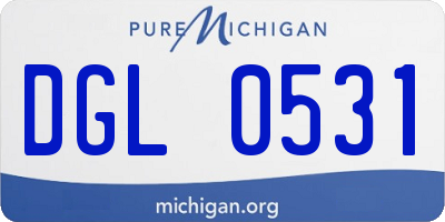 MI license plate DGL0531