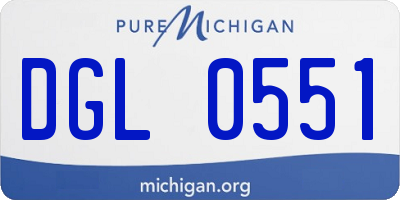 MI license plate DGL0551