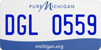 MI license plate DGL0559