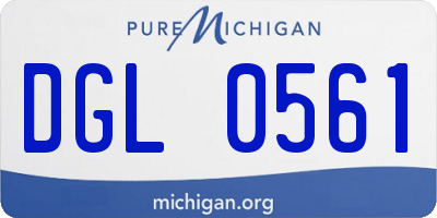 MI license plate DGL0561