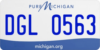 MI license plate DGL0563