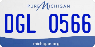 MI license plate DGL0566