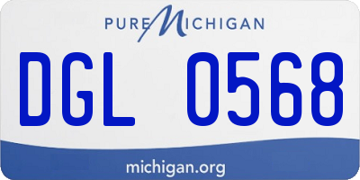 MI license plate DGL0568