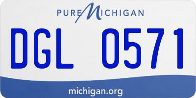 MI license plate DGL0571
