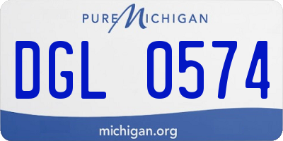 MI license plate DGL0574