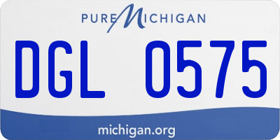 MI license plate DGL0575