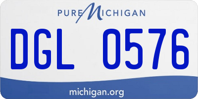 MI license plate DGL0576