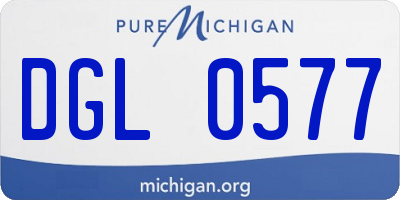 MI license plate DGL0577
