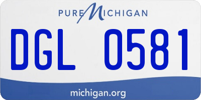 MI license plate DGL0581