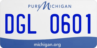 MI license plate DGL0601